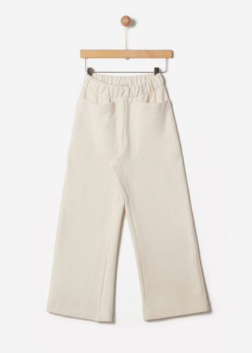 COTTON WIDE LEG SWEATPANTS