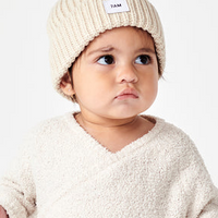 CHUNKY KNIT BEANIE - SAND