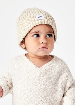 CHUNKY KNIT BEANIE - SAND