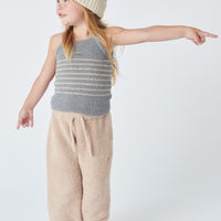 FUZZY BOXY LOUNGE PANTS - PECAN