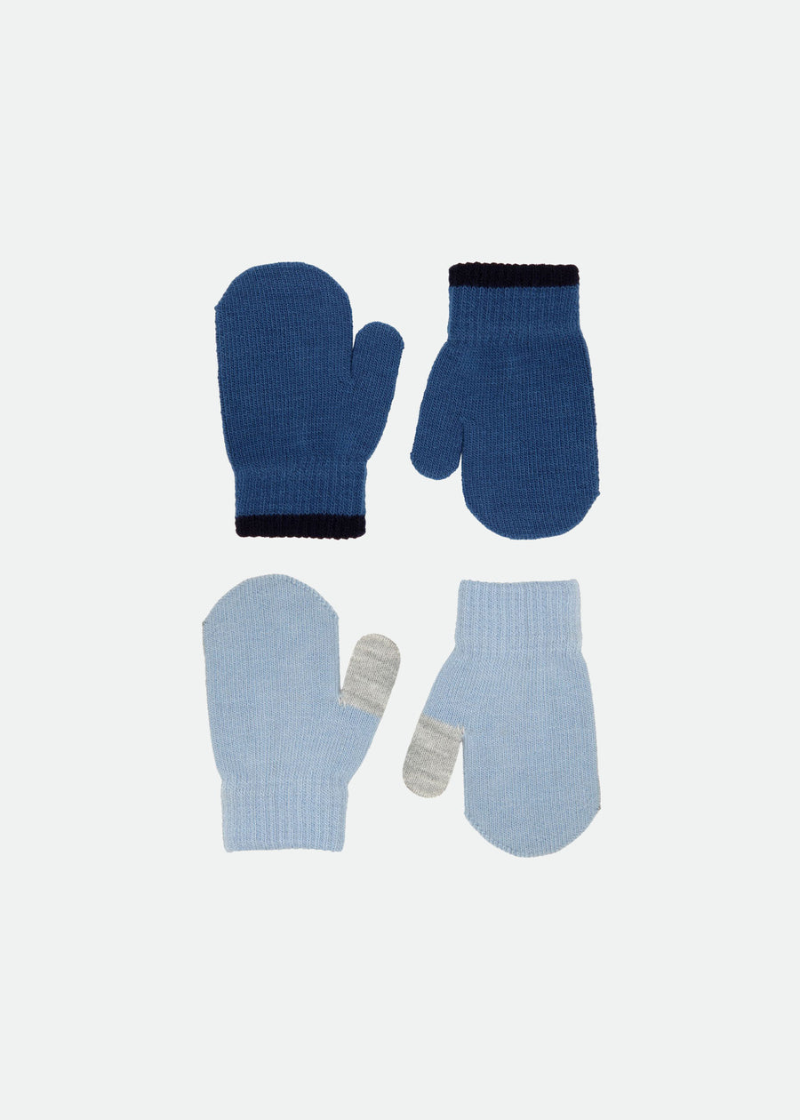 KENNY BABY MITTENS - DUSTY BLUE