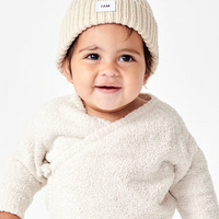 CHUNKY KNIT BEANIE - SAND