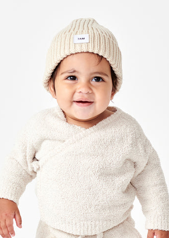 CHUNKY KNIT BEANIE - SAND