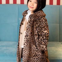 CHEETAH FAUX FUR COAT