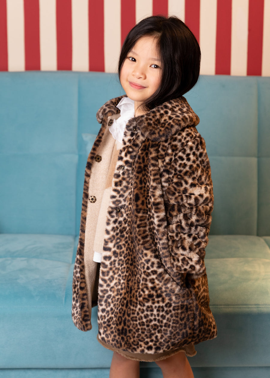 CHEETAH FAUX FUR COAT