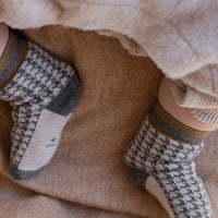 ARNAU HERRINGBONE SOCKS - OATMEAL