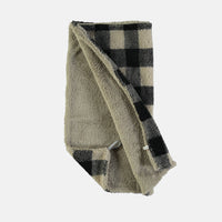 FUZZY COZY BLANKET - CHARCOAL CHECK