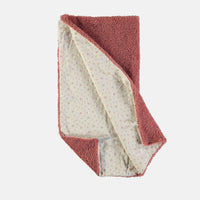 FUZZY COZY BLANKET - BERRY GAUZE