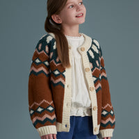 JAQUELINE CARDIGAN - RUST/MULTI