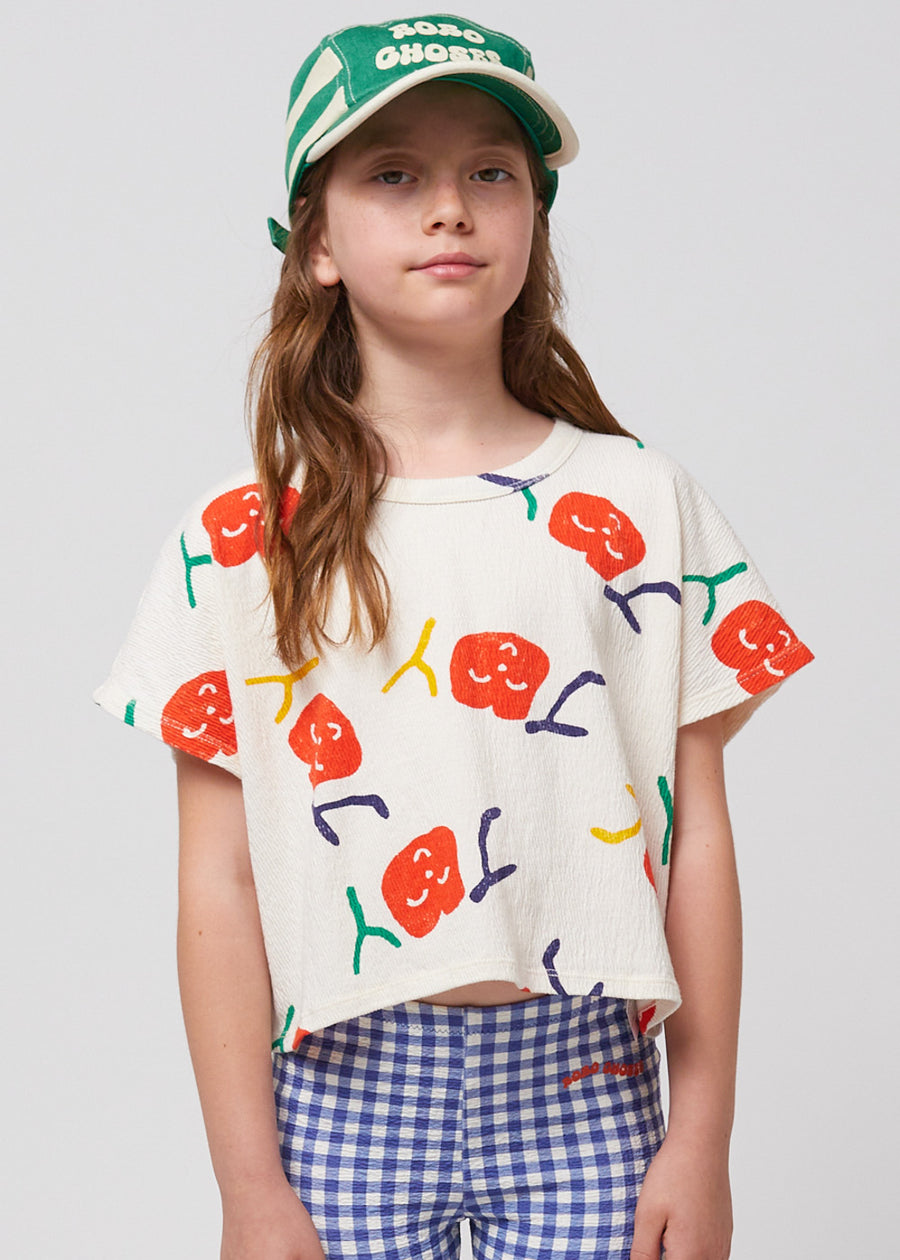 SMILING CROPPED T-SHIRT