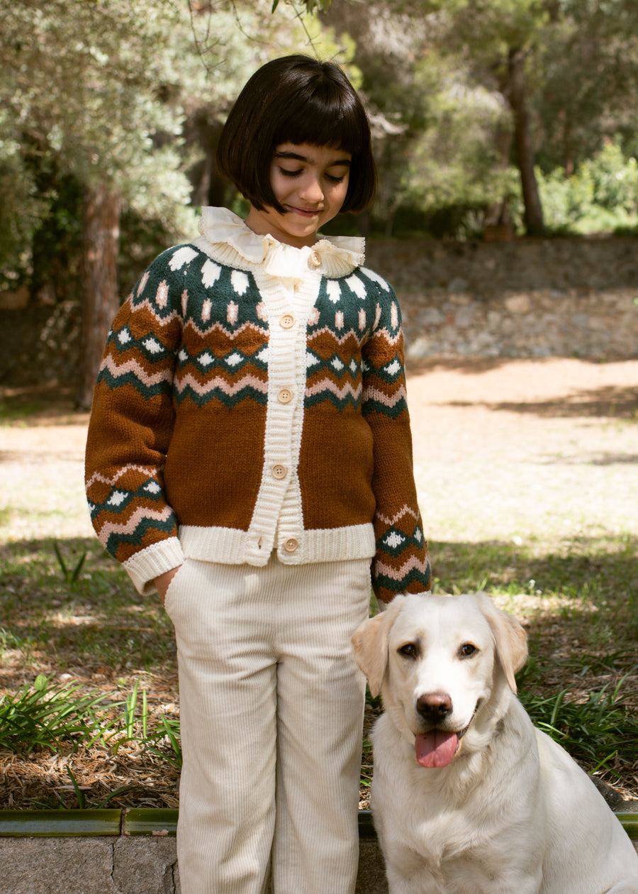 JAQUELINE CARDIGAN - RUST/MULTI