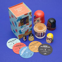 70'S MEN OF POP WOODEN NESTING DOLL SET