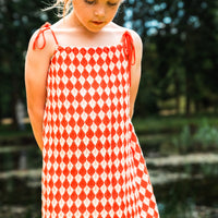 ARGYLE TIE-STRAP DRESS