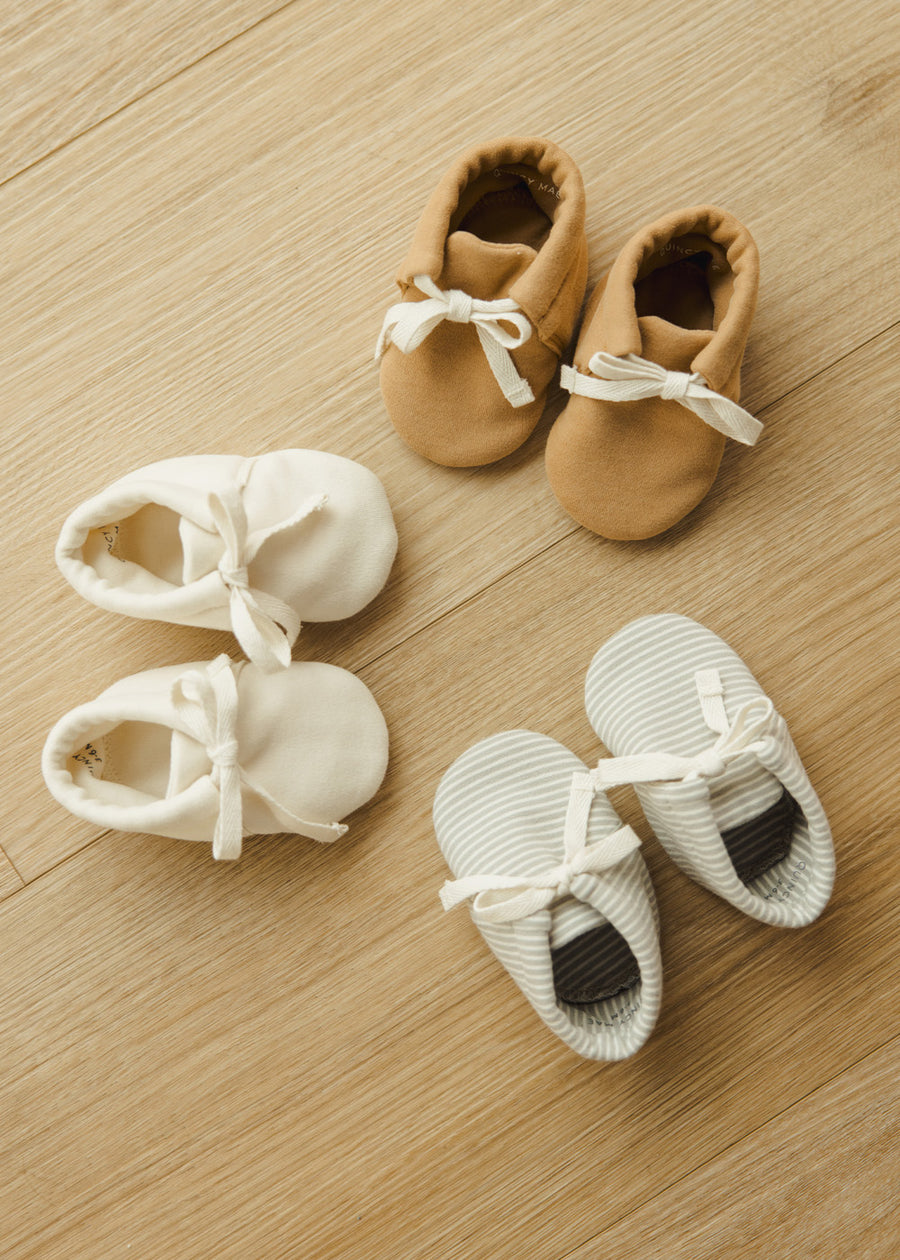 JERSEY BABY BOOTIES - IVORY