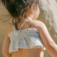 SMOCKED RUFFLE BIKINI