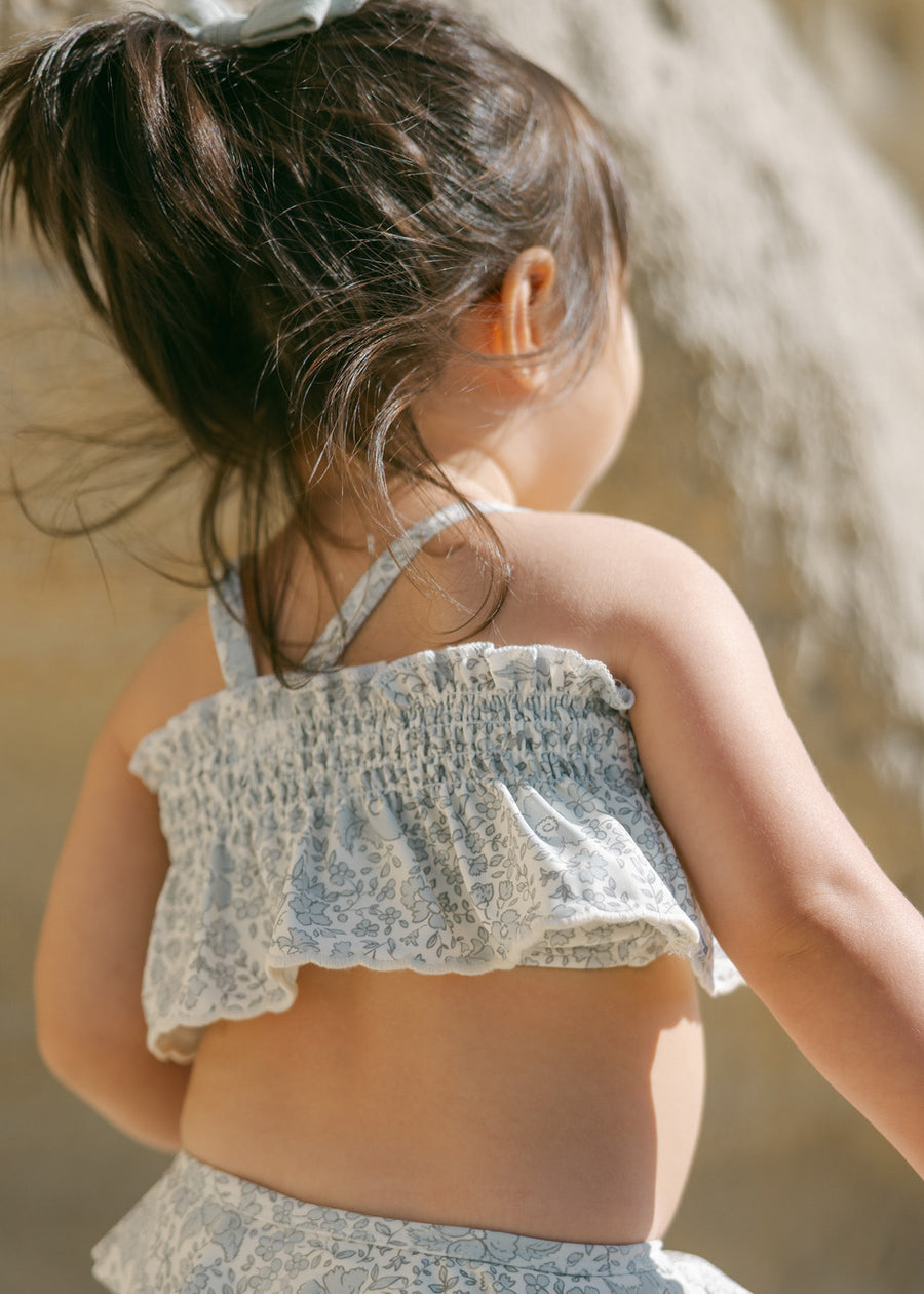 SMOCKED RUFFLE BIKINI