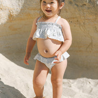 SMOCKED RUFFLE BIKINI