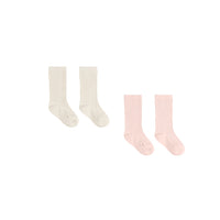 SOCK SET - 2 PACK - IVORY/BUBBLEGUM