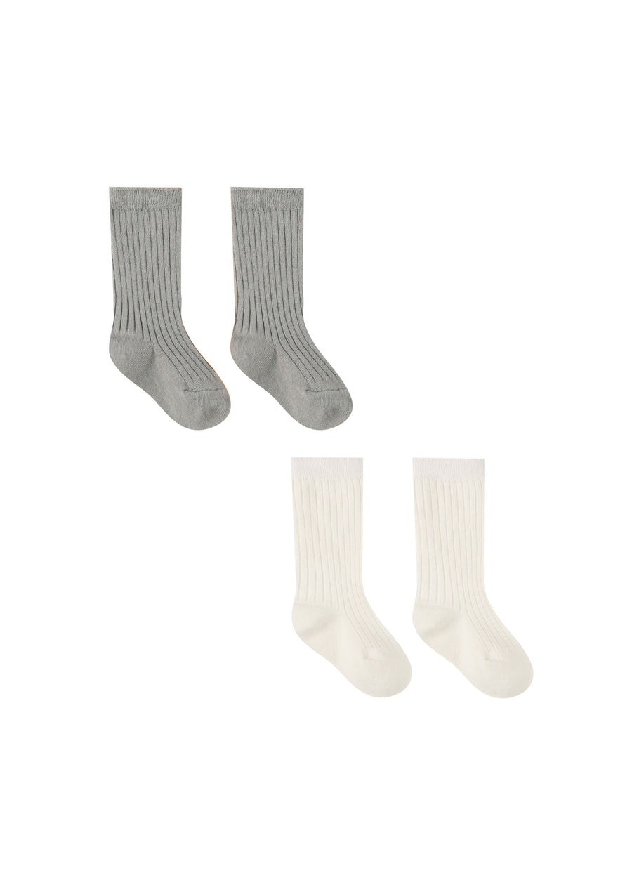 SOCKS SET - 2 PACK - IVORY/DUSTY BLUE