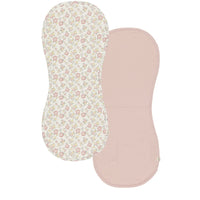 BURP CLOTH - 2 PACK - IVORY/BUBBLEGUM