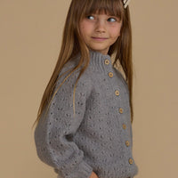 TULIP CARDIGAN - DUSTY BLUE