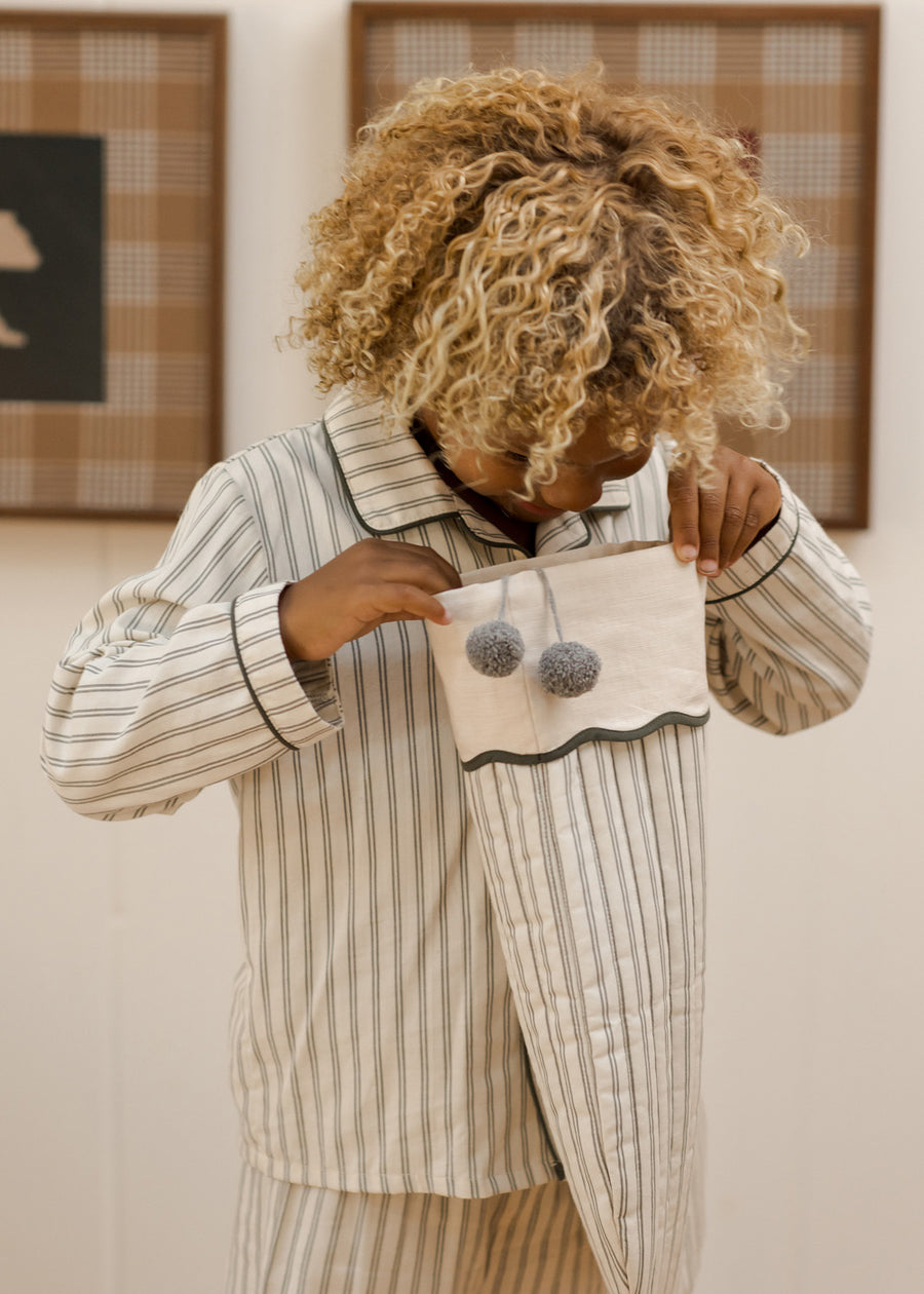 FOREST PINSTRIPE PAJAMA SET