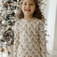 HOLIDAY FLORAL PAJAMA SET