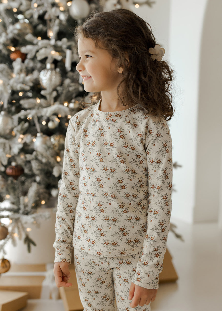 HOLIDAY FLORAL PAJAMA SET