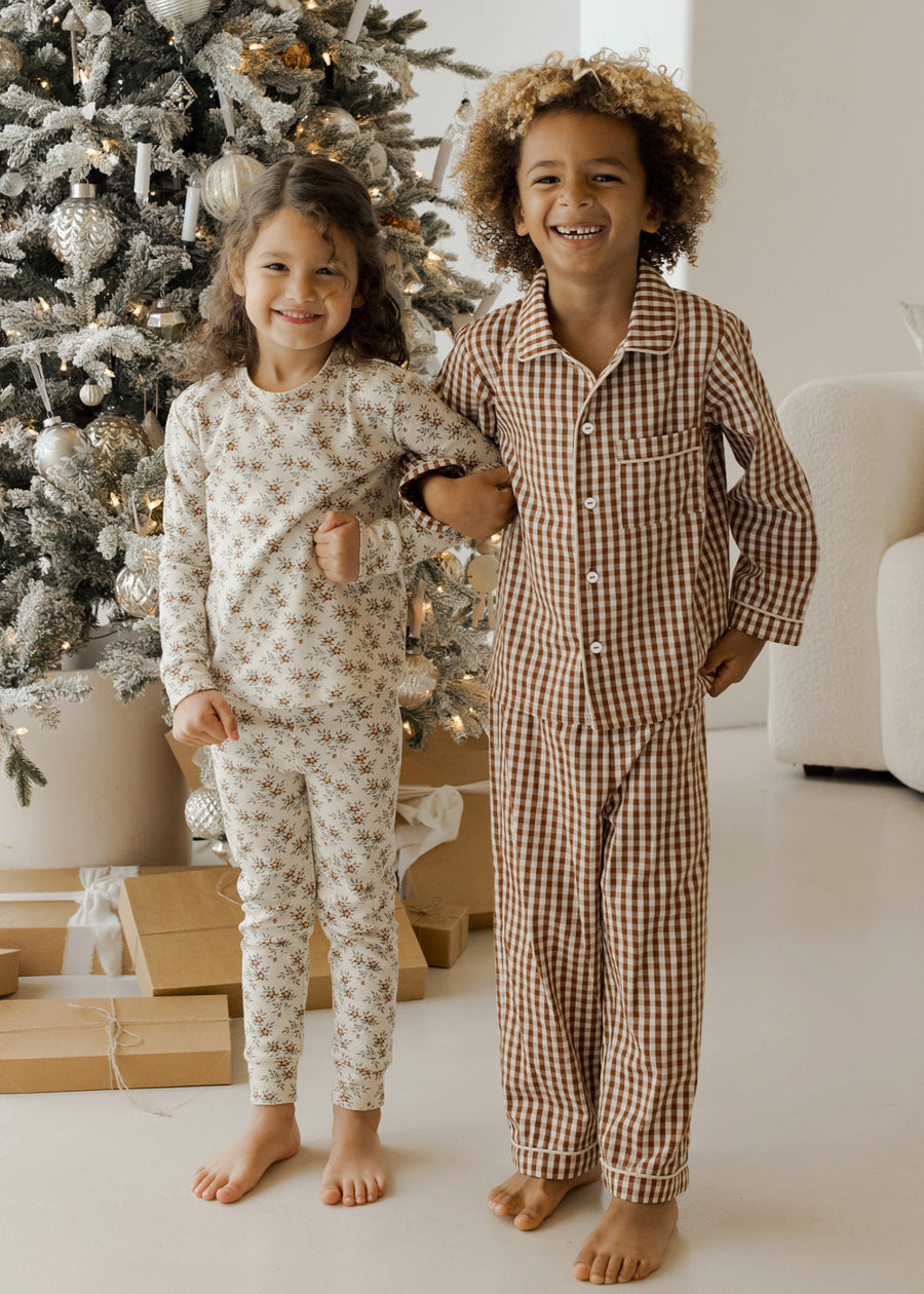 HOLIDAY FLORAL PAJAMA SET