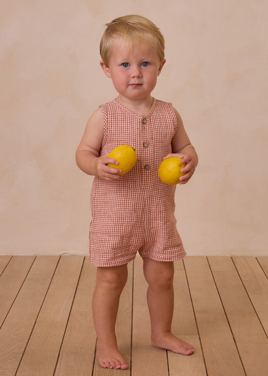 MAVERICK GINGHAM ROMPER