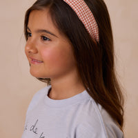 GINGHAM KNOTTED HEADBAND