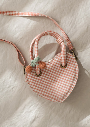 GINGHAM HEART PURSE