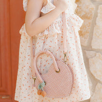 GINGHAM HEART PURSE