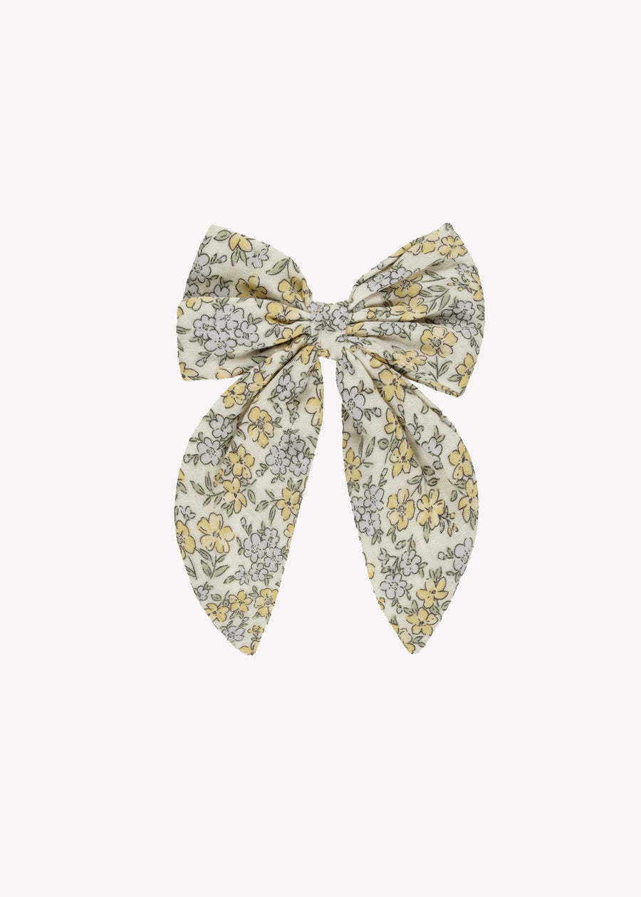 OVERSIZED BOW HAIRCLIP - IVORY BLOOM