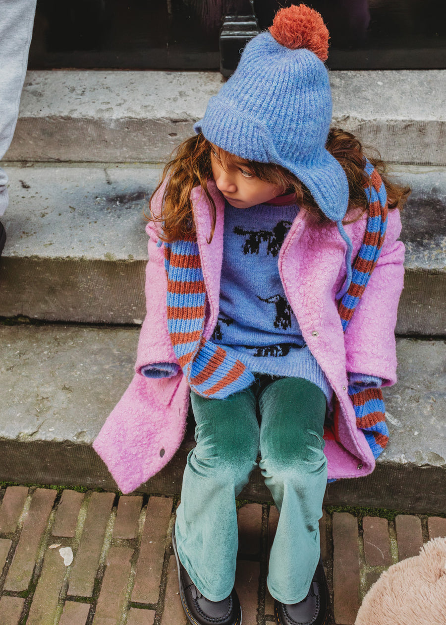 STRIPED KNIT SCARF