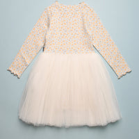 VINATGE FLOWER TUTU DRESS - LIGHT BLUE