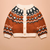 JAQUELINE CARDIGAN - RUST/MULTI