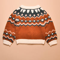 JAQUELINE CARDIGAN - RUST/MULTI