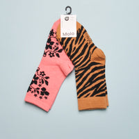 NOMI SOCKS - 2 PACK - FLAMINGO PLUME