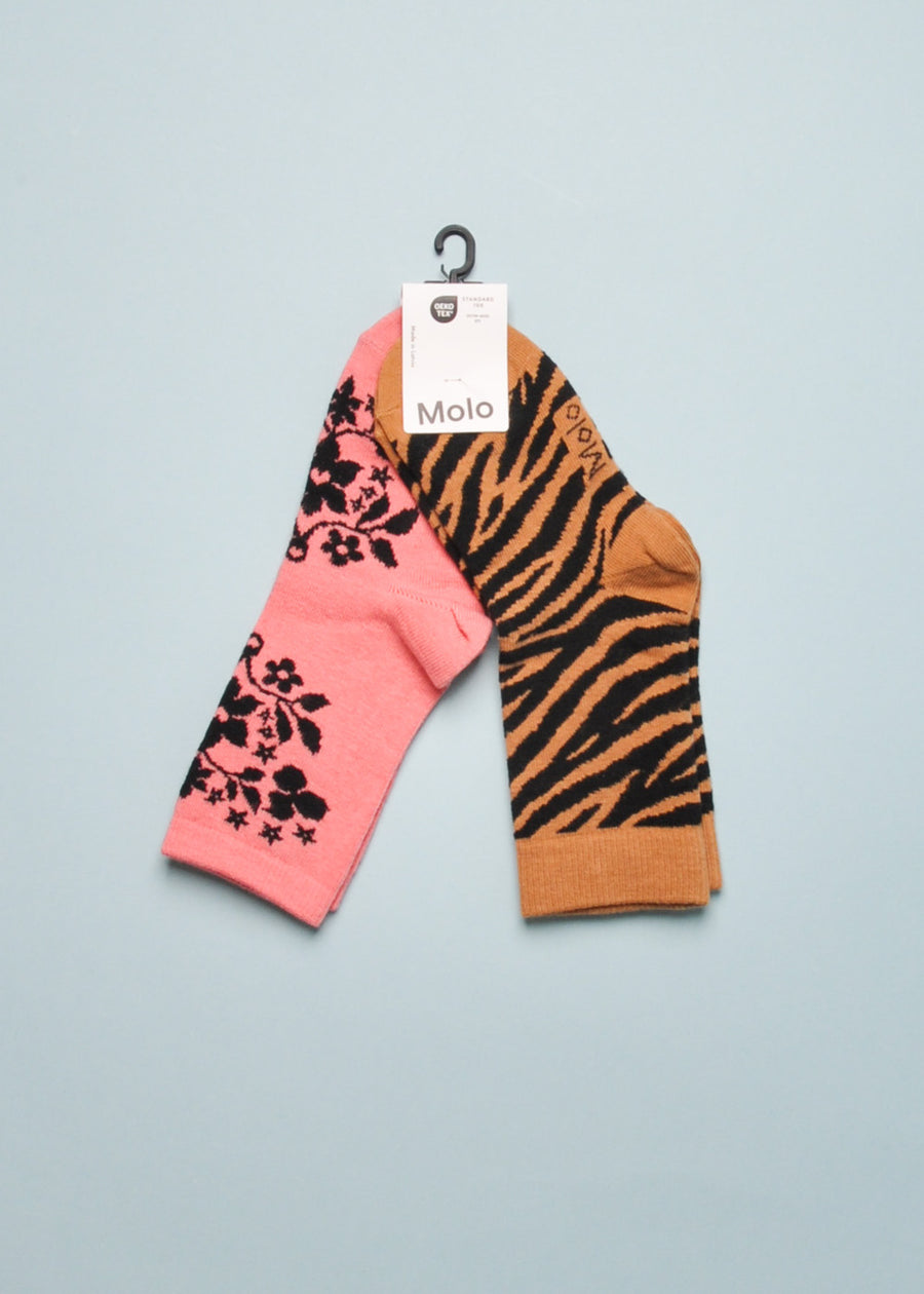 NOMI SOCKS - 2 PACK - FLAMINGO PLUME