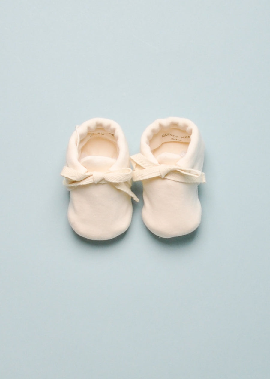 JERSEY BABY BOOTIES - IVORY