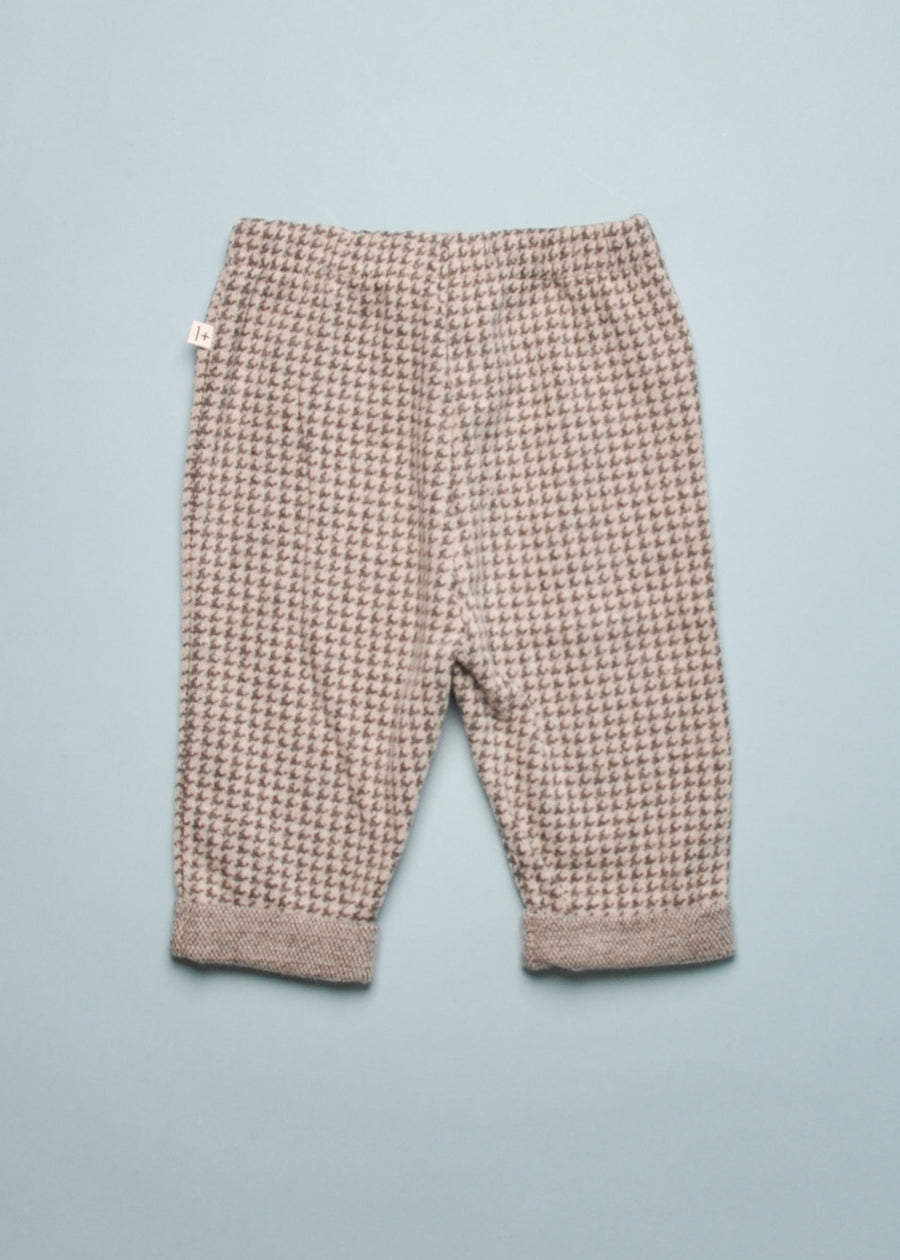 SEBASTIA HERRINGBONE PANT - GREY