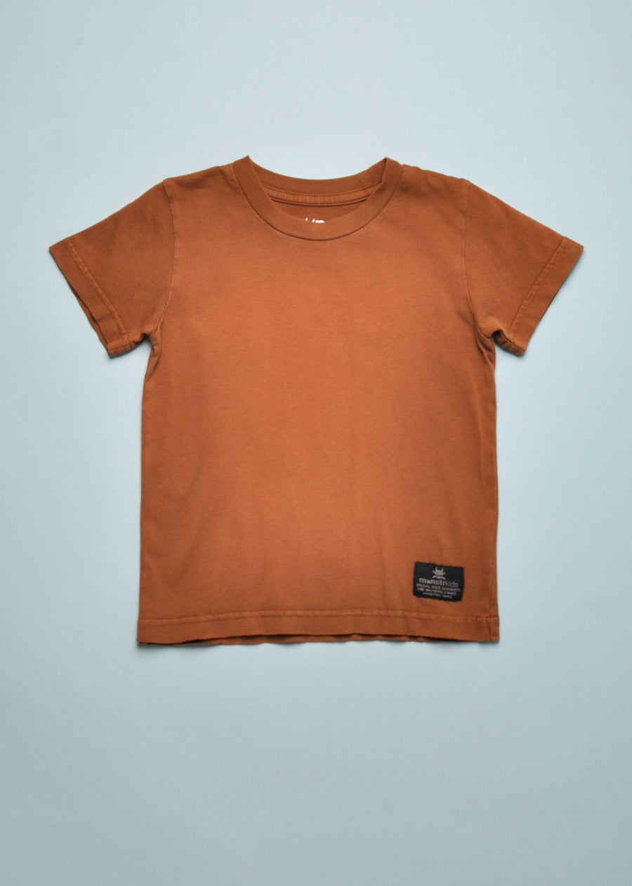 MNSTR TEE - WASHED ALMOND