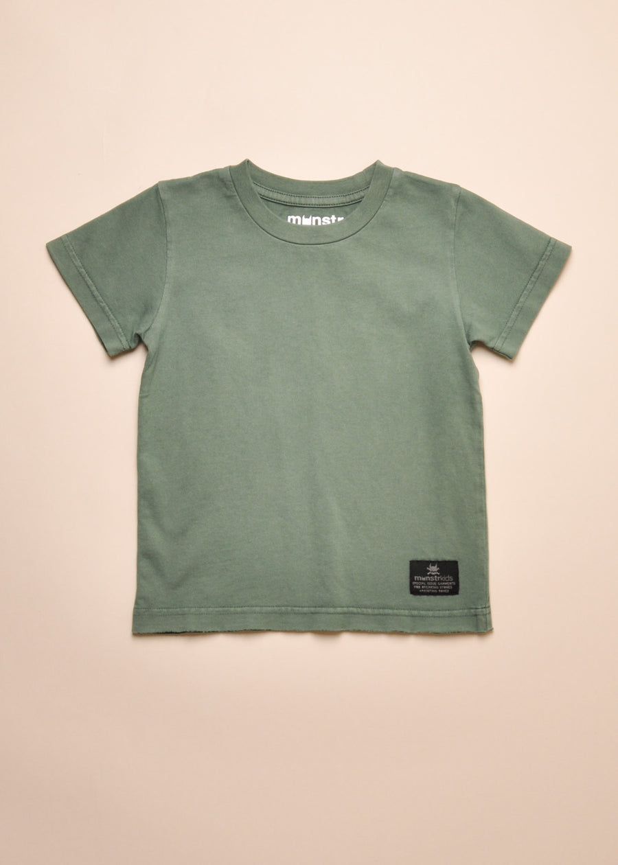 MNSTR TEE - WASHED GREEN