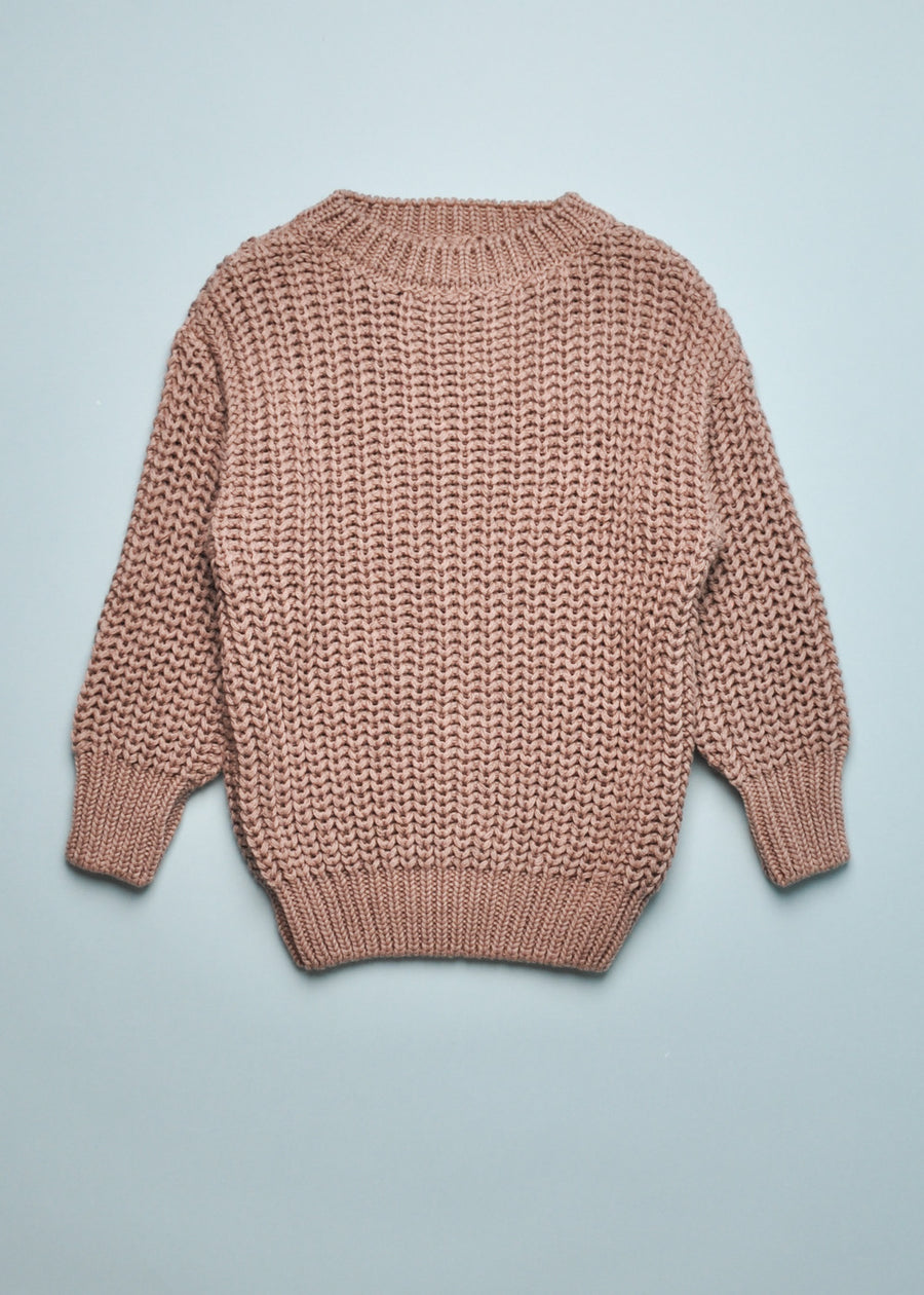 CHUNKY KNIT SWEATER - TAUPE