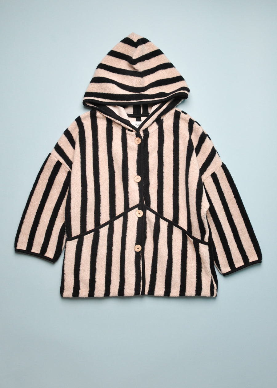 PLUSH STRIPE BABY JACKET