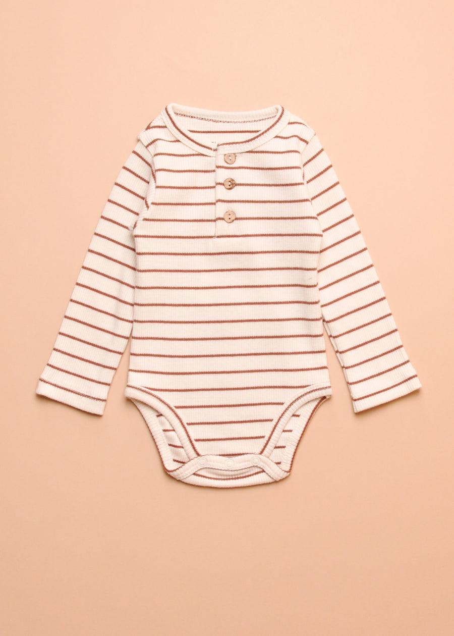 RIBBED STRIPE ONESIE