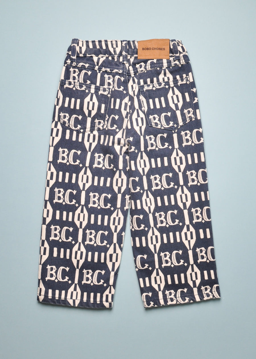 B.C. VINTAGE ALL OVER STRAIGHT PANTS