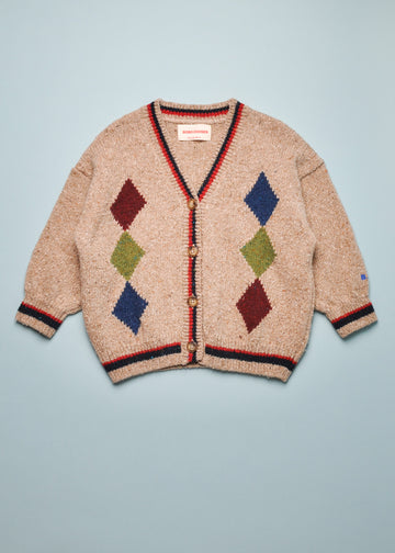 DIAMONDS INTARSIA CARDIGAN