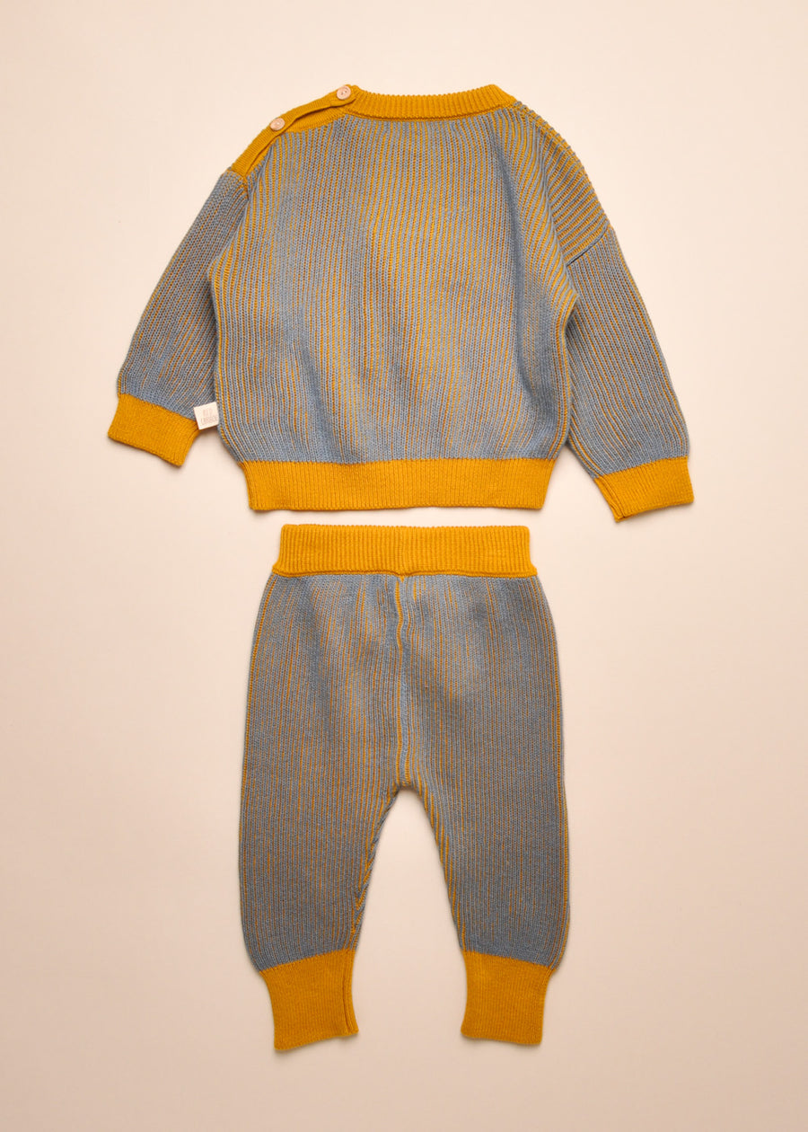 TWO TONE RIB SET - MUSTARD